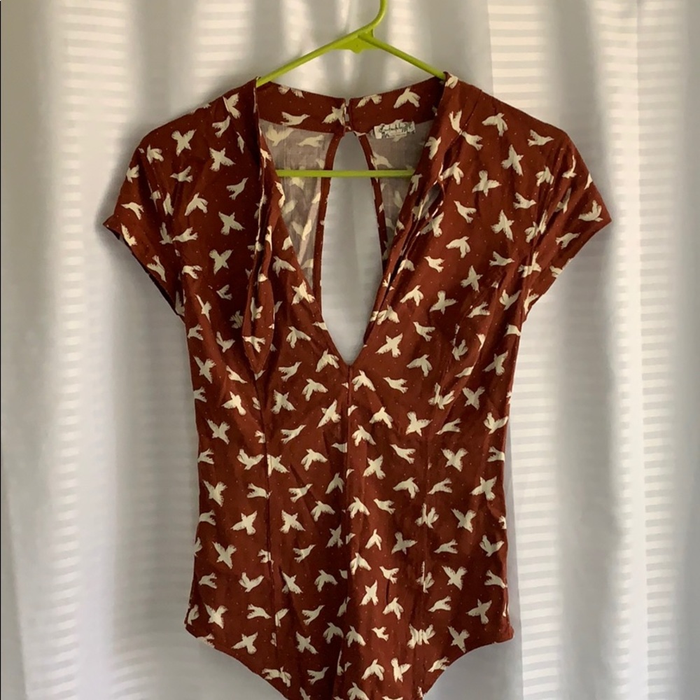Free People Billie Bird Bodysuit